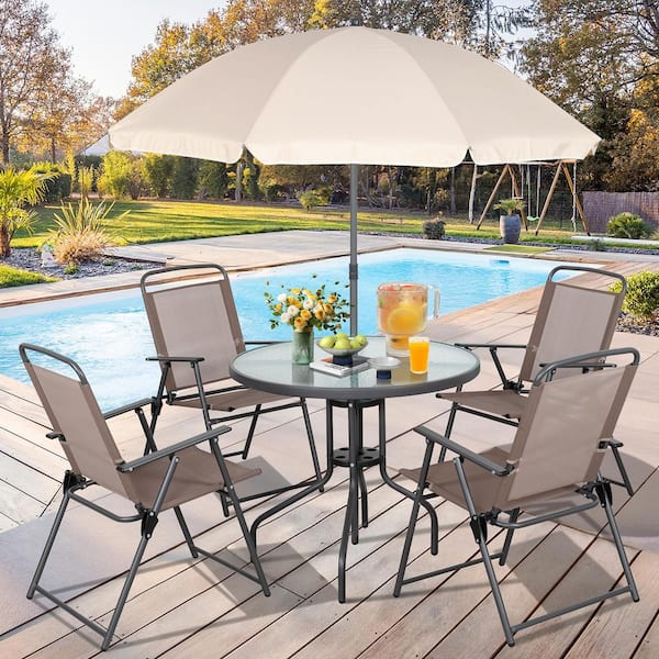 abba patio 50 lbs round patio umbrella base Abba Patio Compact Base for Cantilever Umbrella
