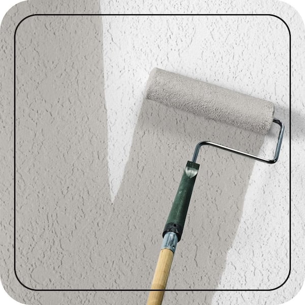 5 gal. #PPU18-10 Natural Gray Satin Interior/Exterior Masonry, Stucco and Brick Paint