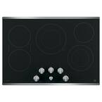 Profile 30 in. Radiant Electric Cooktop in Stainless Steel with 5 Elements with Rapid Boil