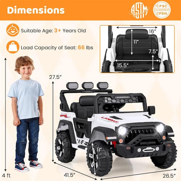 HONEY JOY 12-Volt Kids Ride on Truck Electric Toy Car with Remote