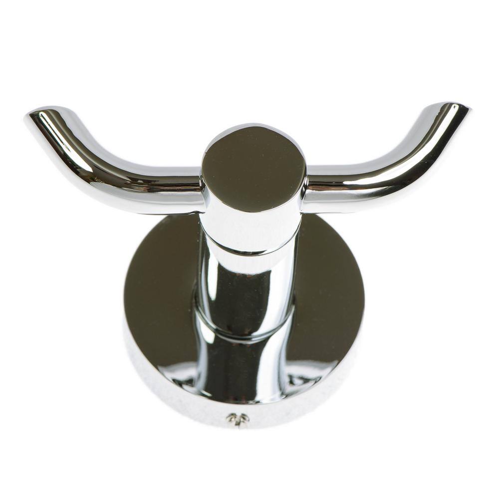 Italia Venezia Double Robe Hook in Polished Chrome VE2724 - The Home Depot