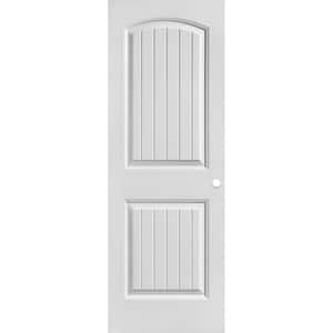 28 in. x 80 in. Cheyenne Smooth 2-Panel Camber Top Plank Hollow Core Primed Composite Interior Door Slab