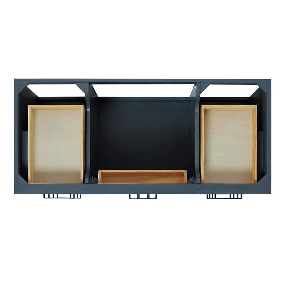 Midnight Blue 49" Freestanding Single Vanity with White Quartz Top