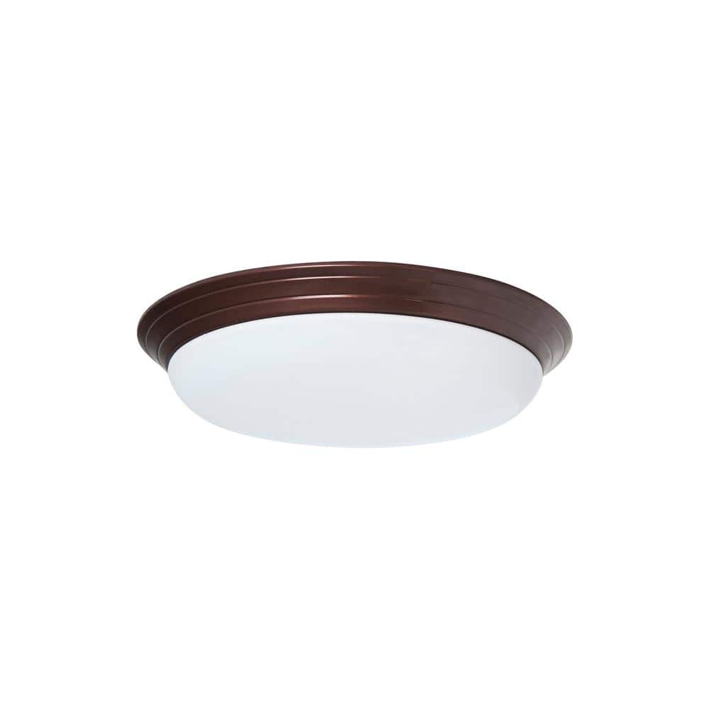 14 in. Warm White Bronze Indoor Fluorescent Classic Flush Mount