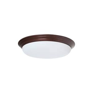 Ellington 28-Watt Dark Bronze Integrated LED Ceiling Flush Mount by Globe Electr 58219655962 