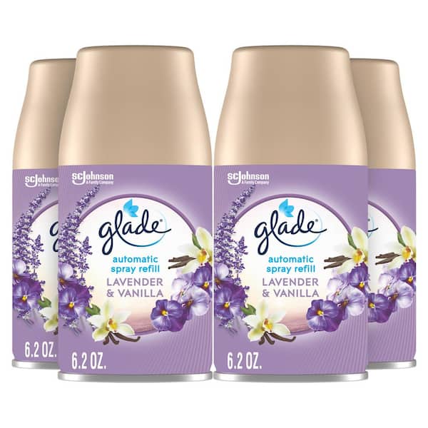 Glade 6.2 oz. Lavender and Vanilla Automatic Air Freshener Refill (4-Count) (2-Pack)