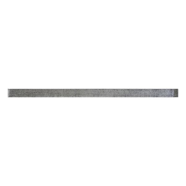 Apollo Tile Montana 0.6 in. x 12 in. Mink Gray Glass Glossy Pencil Liner Tile Trim (0.5 sq. ft./case) (10-pack)