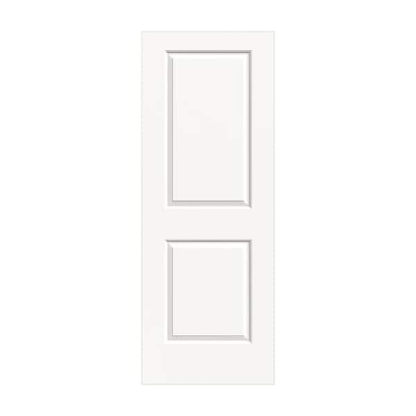 JELD-WEN 24 in. x 80 in. Carrara 2 Panel No Bore Solid Core White Painted Molded Composite Interior Door Slab