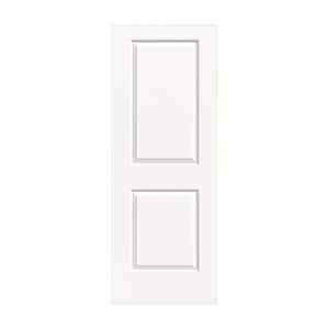 30 in. x 80 in. Carrara 2 Panel No Bore Solid Core White Painted Molded Composite Interior Door Slab