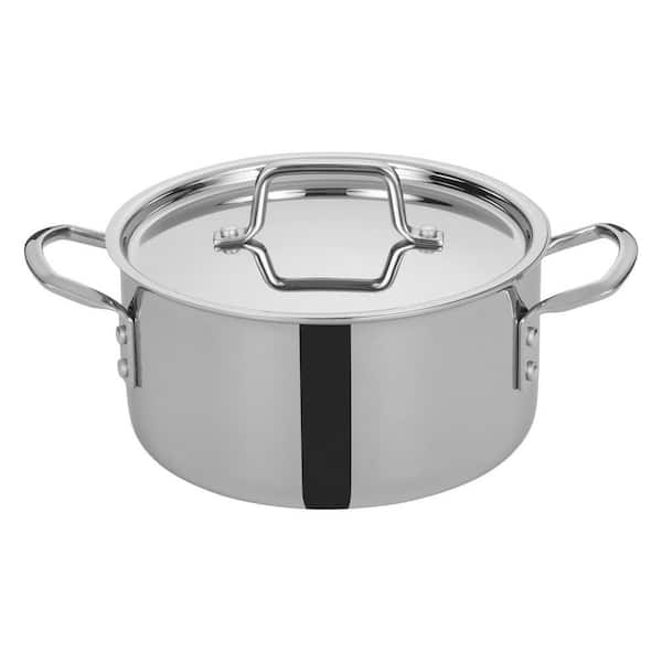 4.5 qt. Triply Stainless Steel Stock Pot with Cover