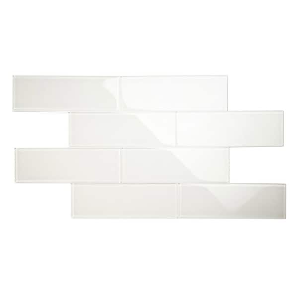 Agreeable Gray 4 in. x 12 in. x 8mm Glass Subway Wall Tile (5 sq. ft./Case)