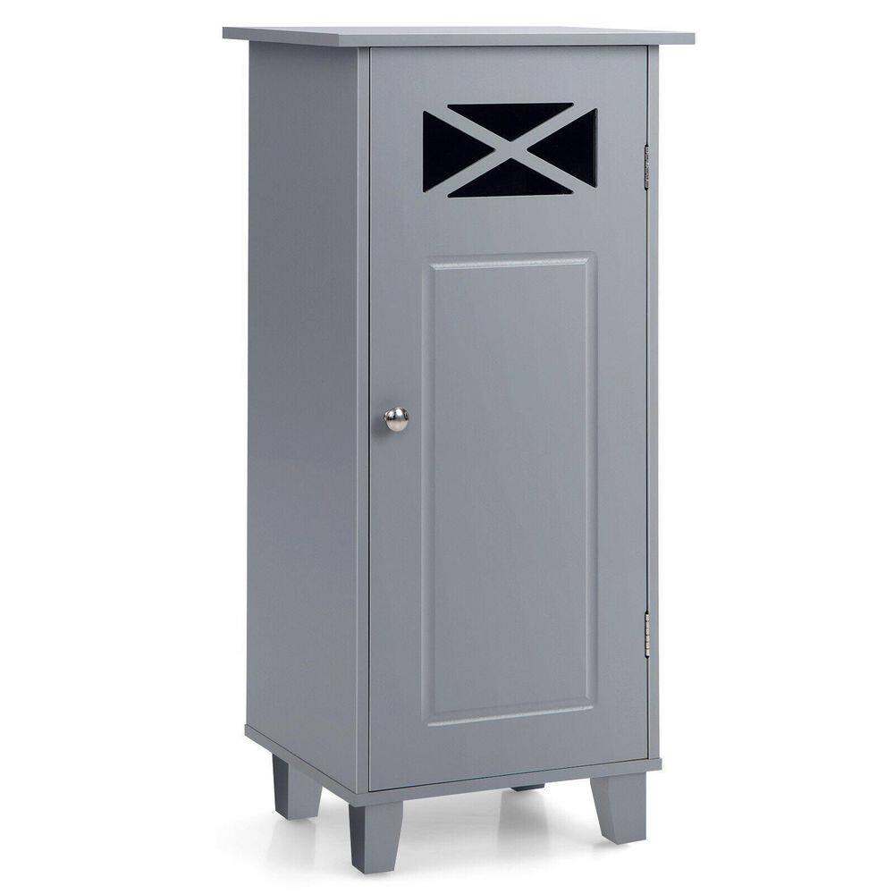 ANGELES HOME 15 in. W x 12 in. D x 32 in. H Gray Bathroom Free Standing