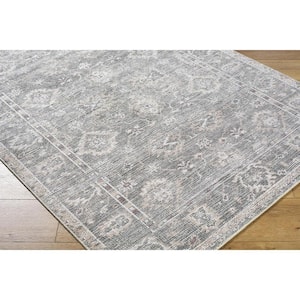 Galey Alix x Livabliss Collins Avenue I Vintage Oushak Area Rug, 9'1 in. x 12' (9' x 12'), Light Grey