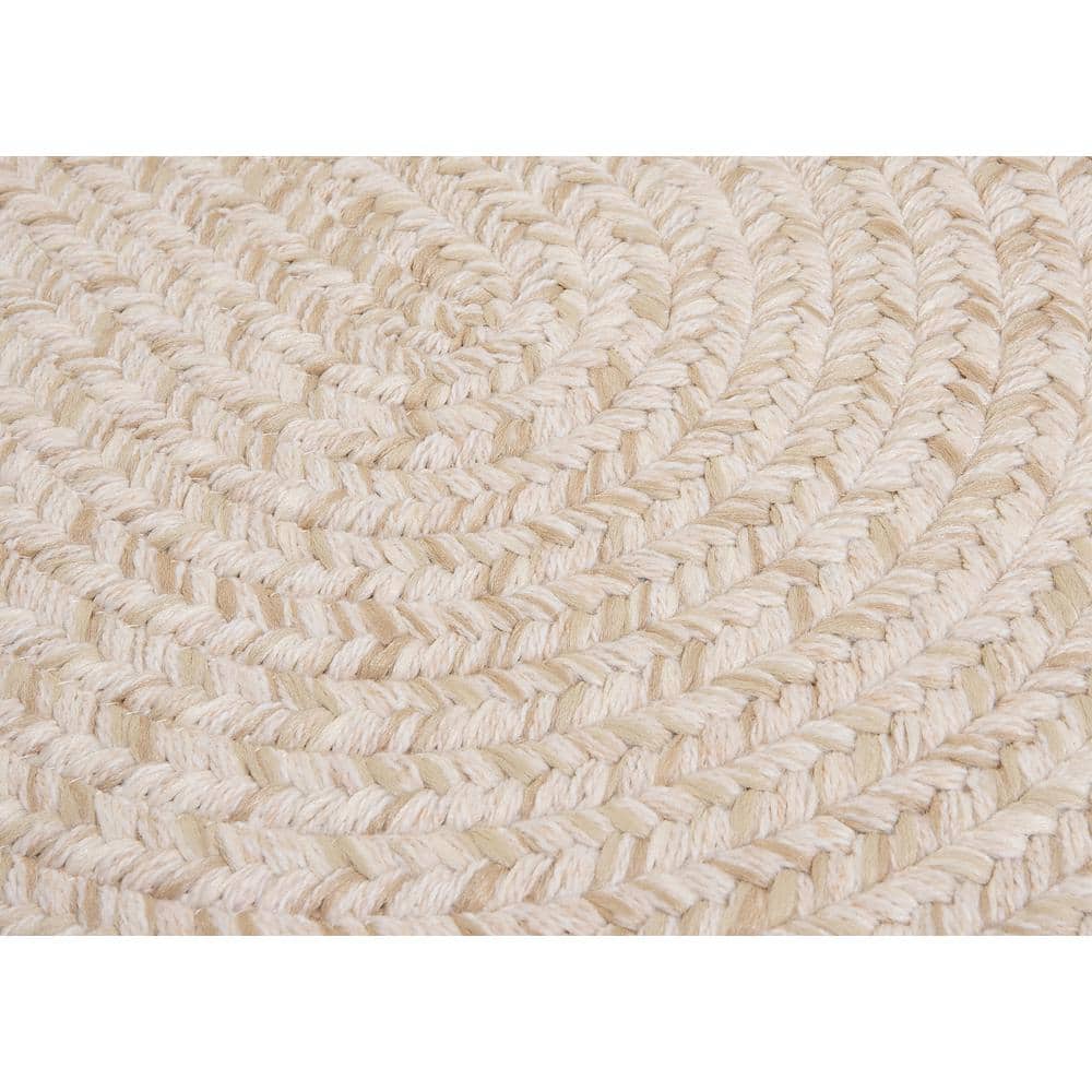 Tweed Natural Wool Blend Handmade Reversible Oval Area Rug, 3' x 5'