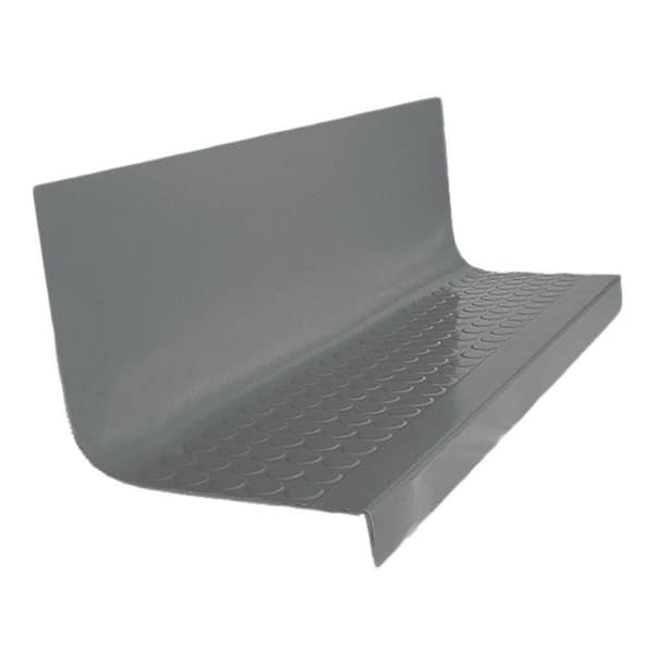 ROPPE Vantage Circular Profile Dark Gray 20.4 in. x 60 in. Rubber Square Nose Stair Tread