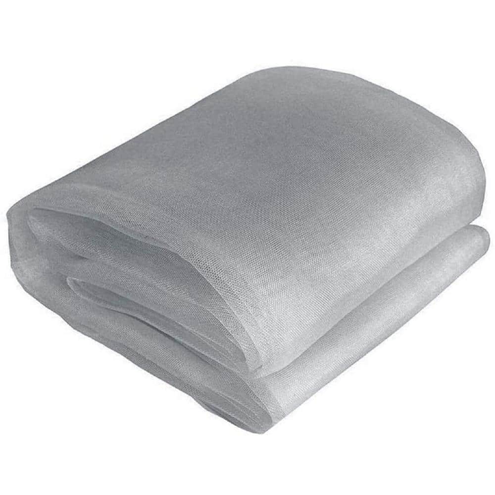 10 ft. x 25 ft. Gray Mosquito Net DIY Fabric Insect Pest Barrier Netting Cu