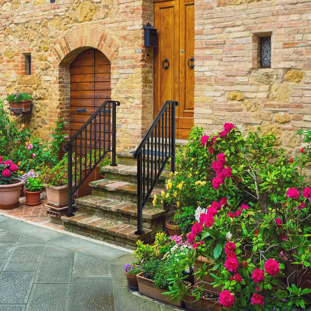 Matte Black Stainless Steel 3-Step Handrail for Stairs