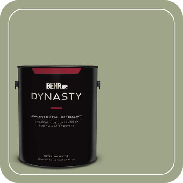 BEHR DYNASTY 1 gal. #PPU11-07 Clary Sage One-Coat Hide Matte Interior Stain-Blocking Paint & Primer