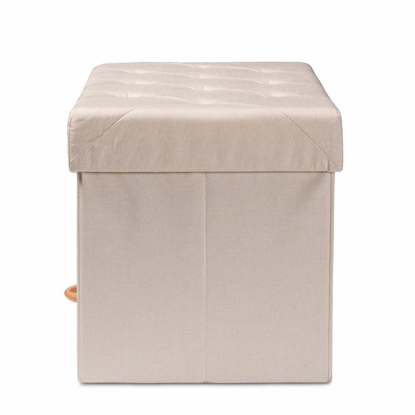 Baxton Studio Gerwin Beige Storage Ottoman 196 12516 HD The Home