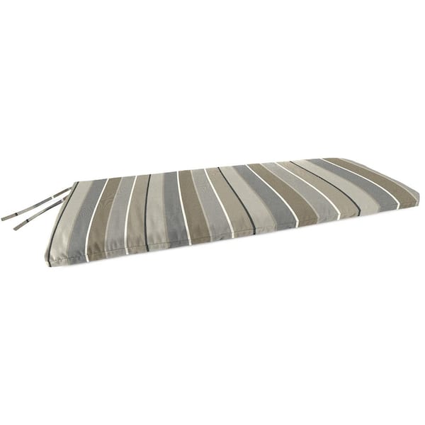 Jordan Manufacturing Sunbrella 48 in. x 18 in. Milano Charcoal Multicolor Stripe Rectangular Knife Edge Outdoor Settee Swing Bench Cushion