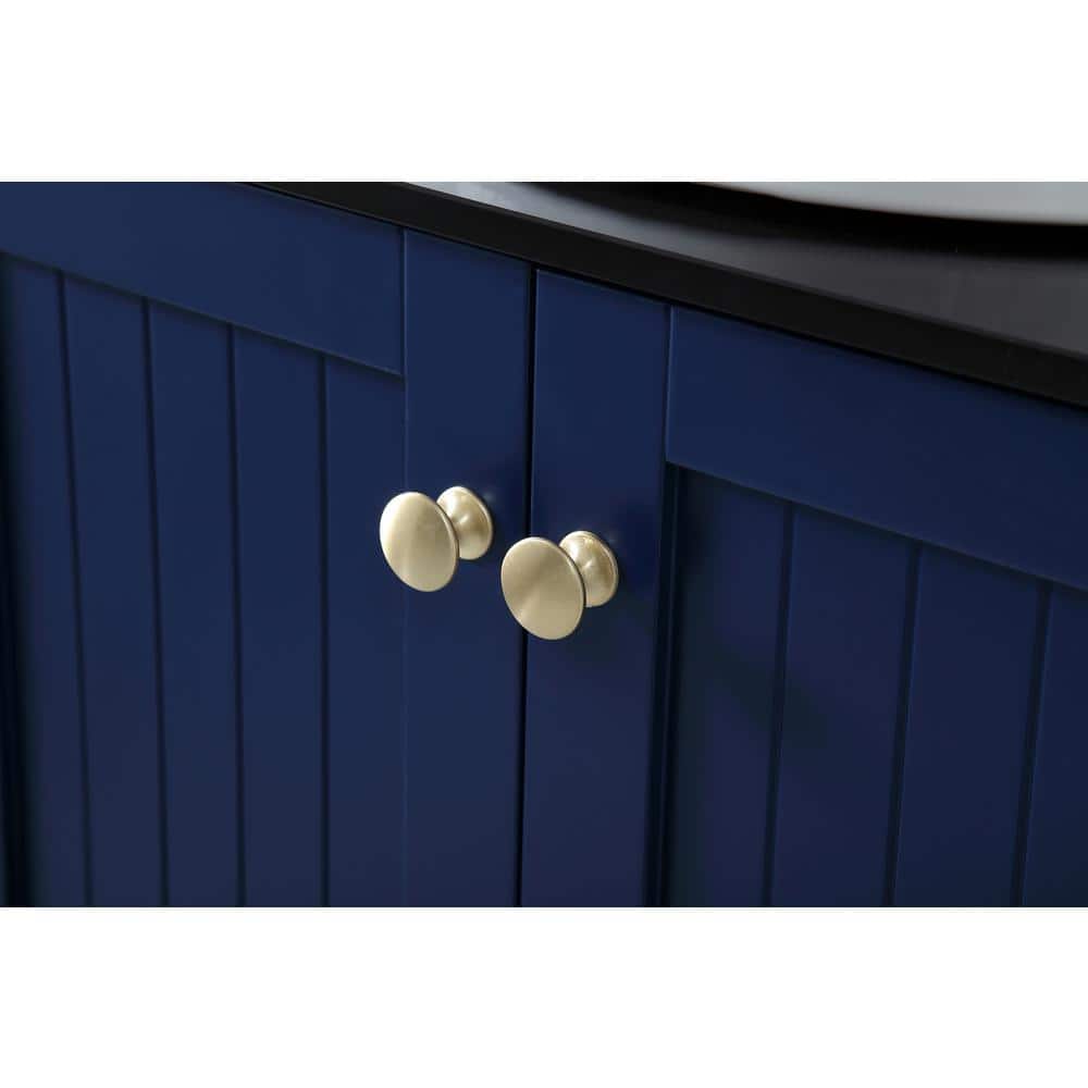 Blue 48" Steel and Porcelain Freestanding Bathroom Vanity