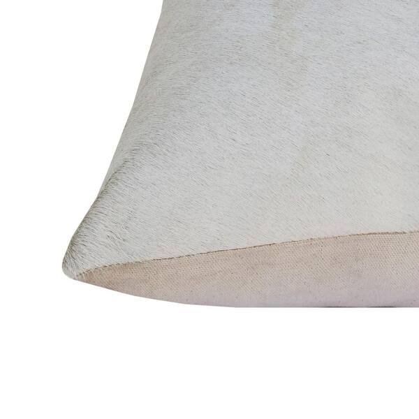 Austin Ivory Patchwork Faux Leather Rectangular 16 in. x 24 in