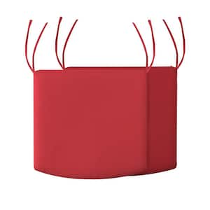Patio Red 2-Piece Square Outdoor Seat Cushion Chair Pad