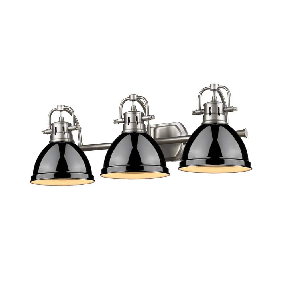 Duncan 3-Light Pewter Bath Light with Black Shade price history on PriceWatchPro