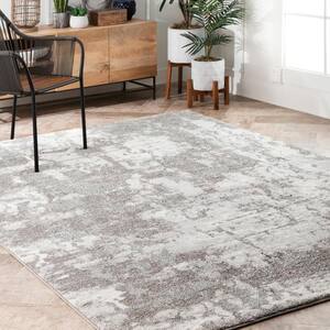 Francis Cloud Abstract Silver 8 ft. x 10 ft. Area Rug