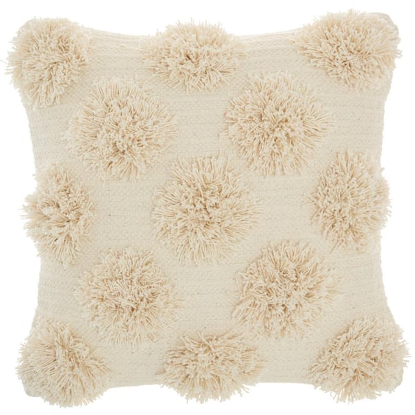 Lifestyles Ivory Geometric 18 in. x 18 in. Throw Pillow