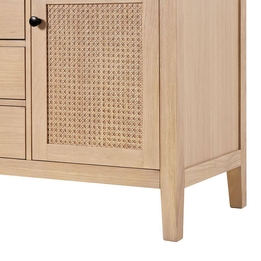 Camila 60" Light Brown Oak Freestanding Vanity Base