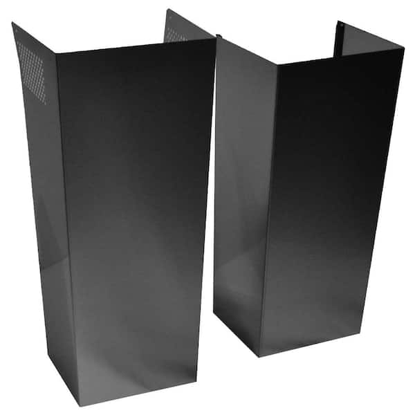 Unbranded Island Hood Chimney Extension Kit in Black Stainless