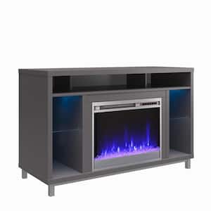 Cleavland 47.5 in Freestanding Electric Fireplace TV Stand in Graphite Gray