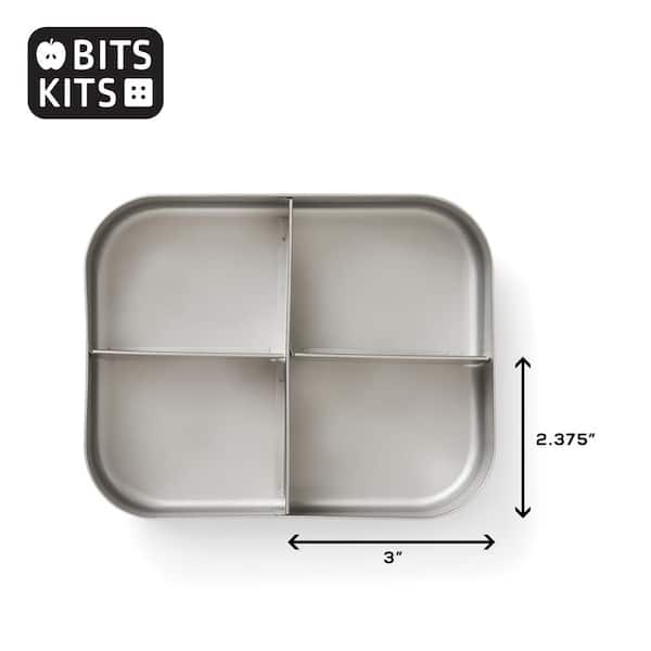 Bits Kits Bento Box Lunch and Condiment Containers Bundle for Kids and Adults, Set of 5, Stainless Steel