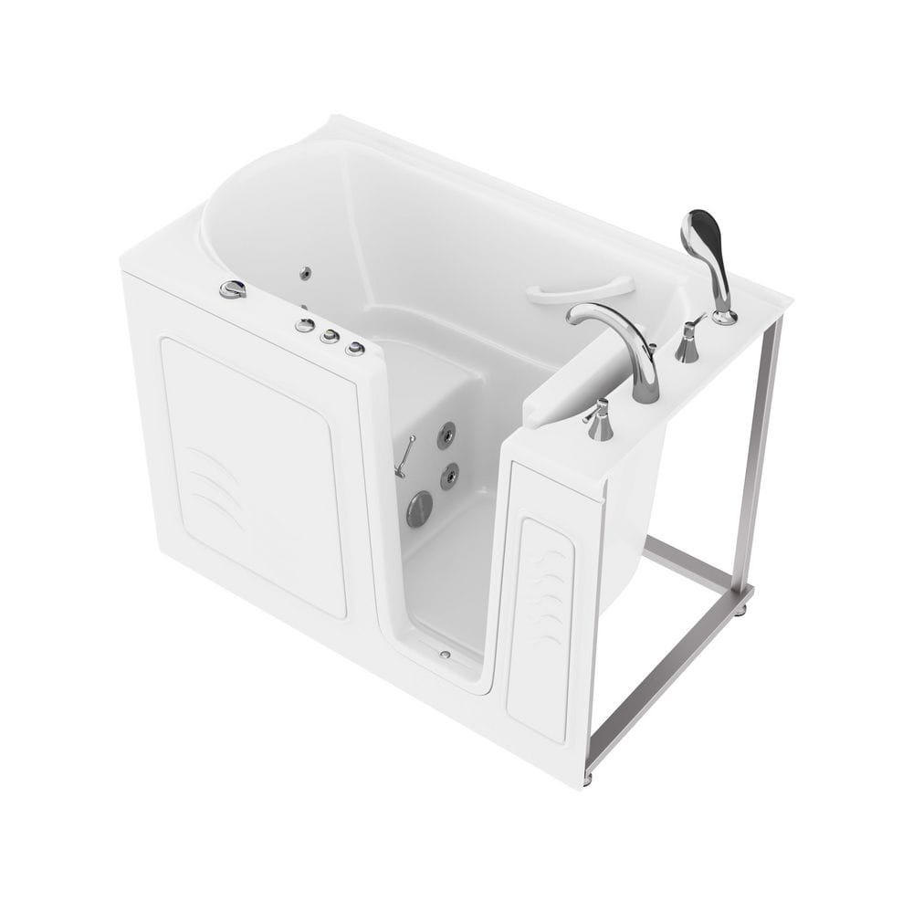 WTHDX Series 52 in. x 30 in. Right Drain Walk-In Whirlpool Bathtub in White with Quick Fill Faucet & Powered Fast Drain price history on PriceWatchPro