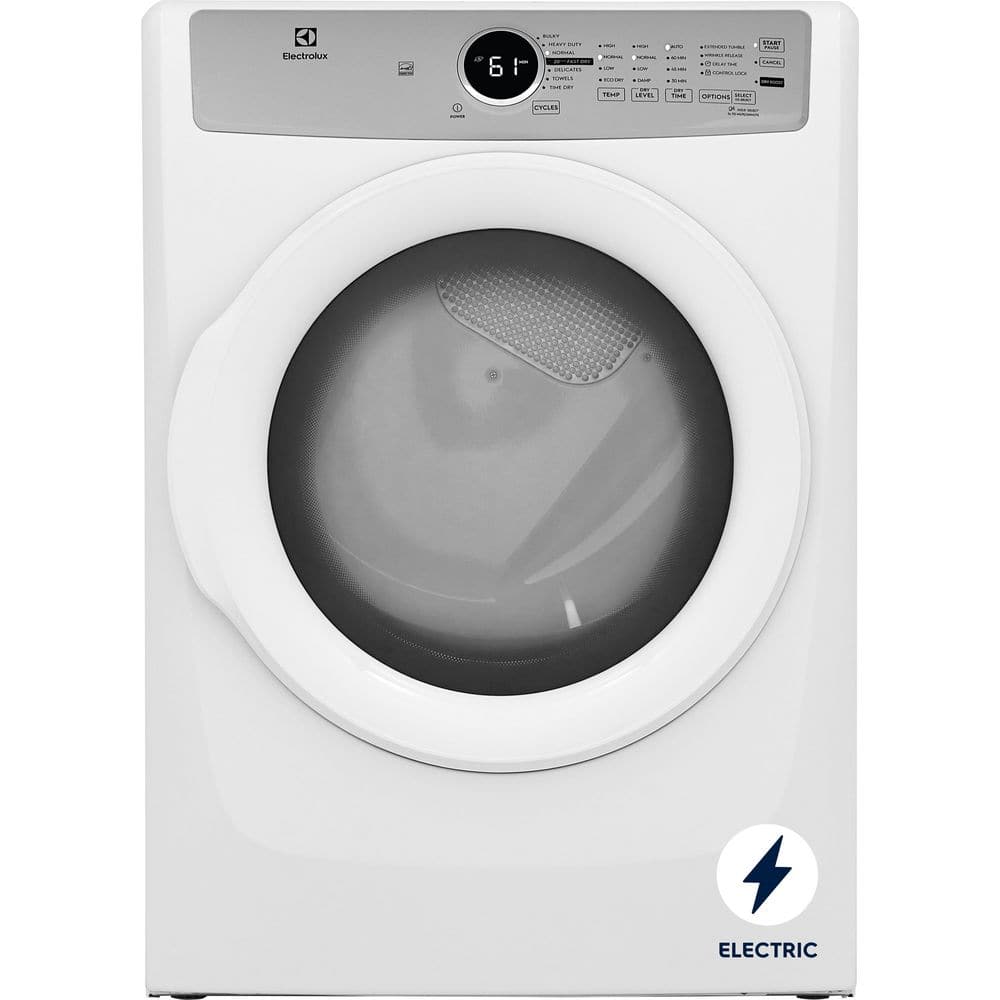 Electrolux 8 cu. ft. Electric Dryer Front Load in White