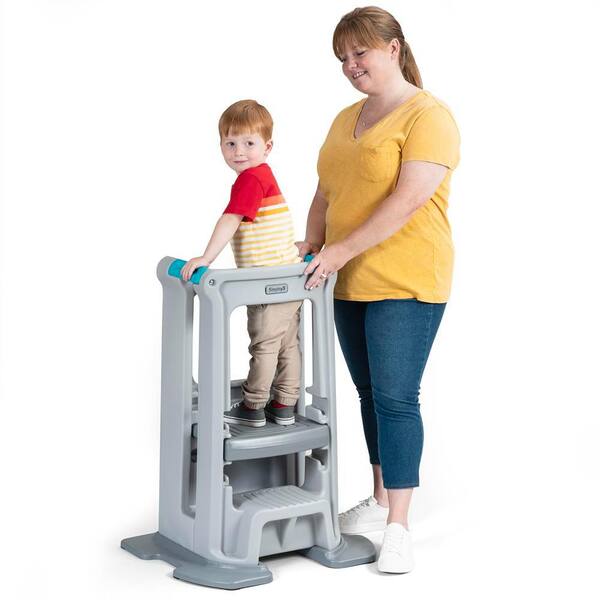 Simplay3 Espresso Toddler Tower Adjustable Stool with Feet 418070