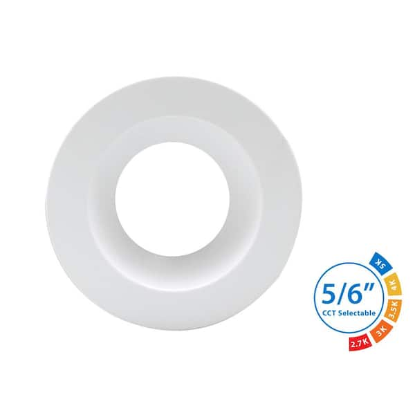 NICOR DLR Series 5 in. to 6 in. White Selectable CCT Integrated