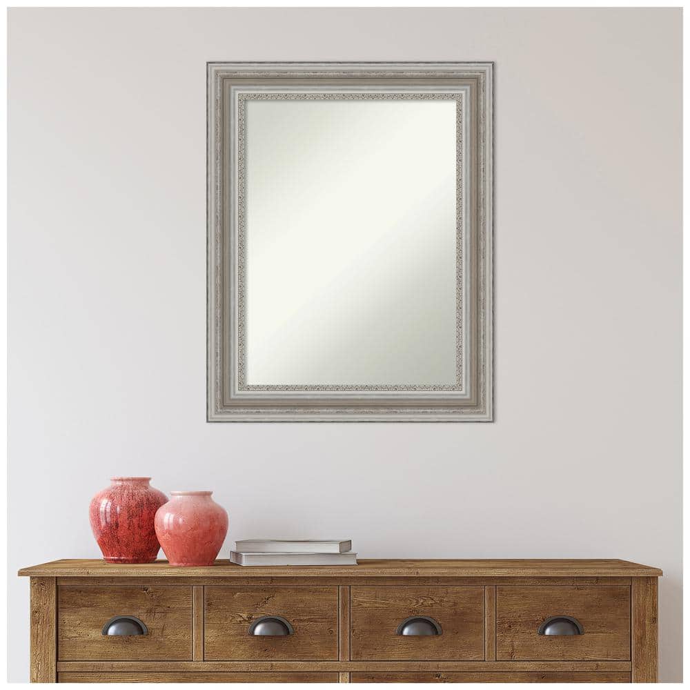 Parlor Silver Rectangular Bathroom Vanity Wall Mirror
