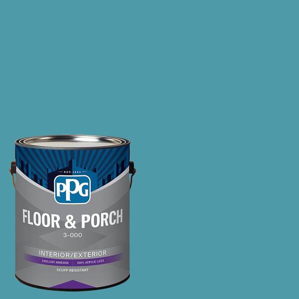 1 gal. PPG1150-5 Acapulco Cliffs Satin Interior/Exterior Floor and Porch Paint
