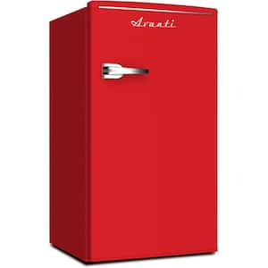 3.1 cu. ft. Retro Mini Fridge in Red with Freezer