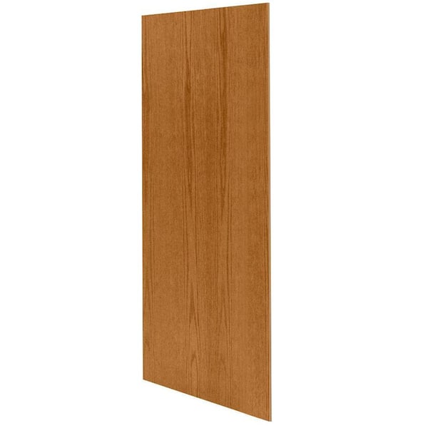 Hampton Bay 12 in. W x 30 in. H Matching Wall Cabinet End Panel in Medium Oak (2-Pack)