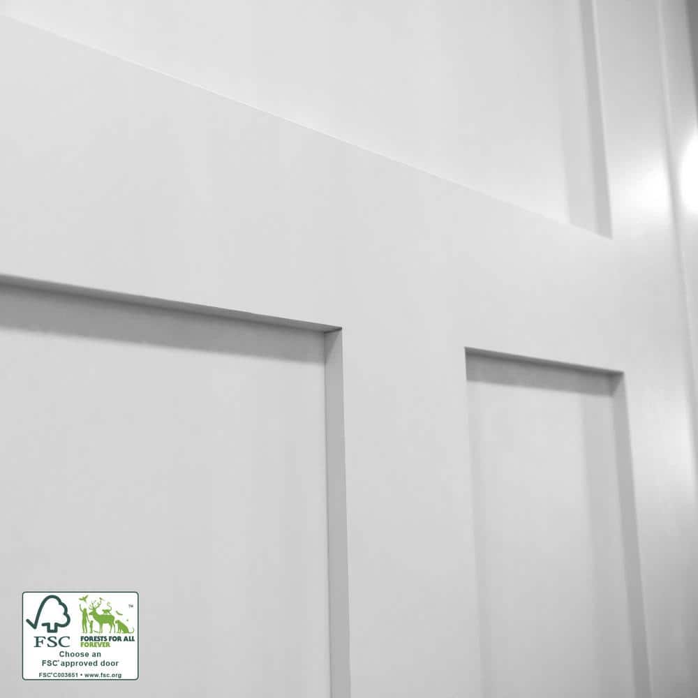80" x 30" White Primed 5-Panel Solid Pine Interior Door