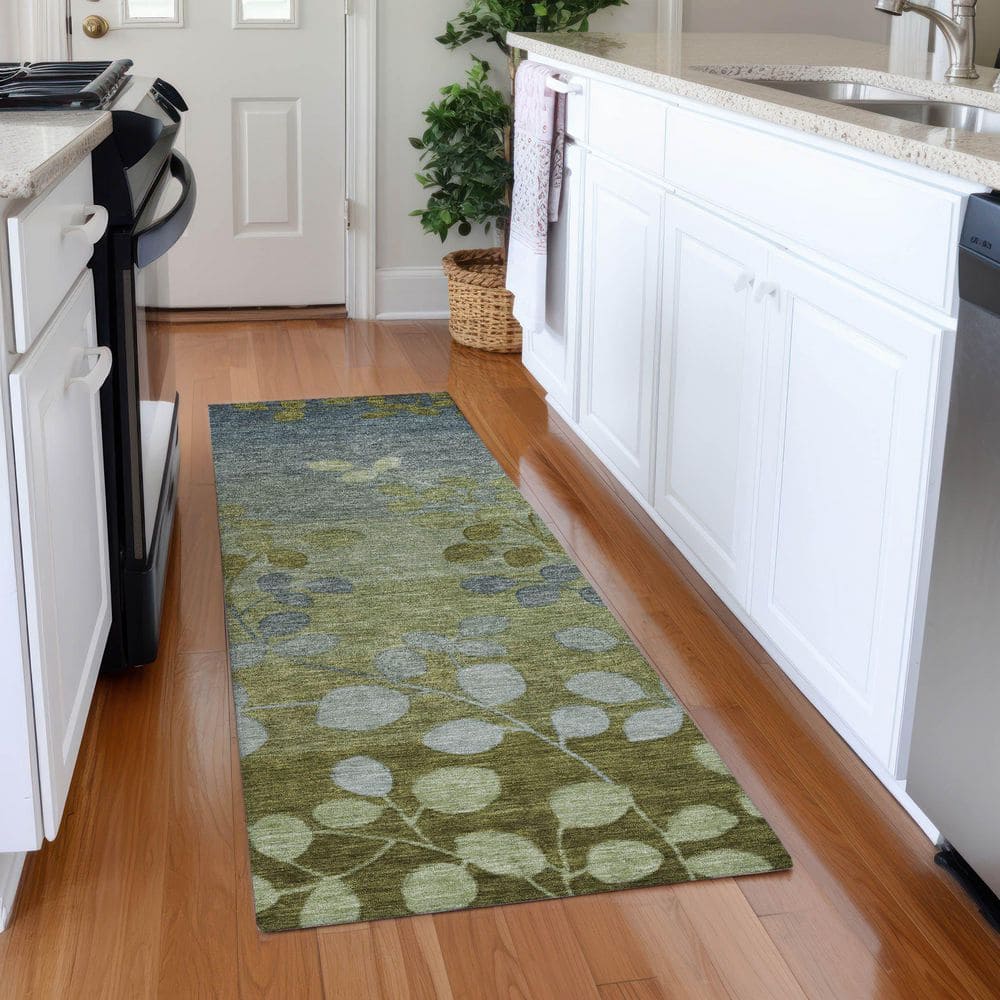 Chantille Machine Washable Indoor/Outdoor Abstract ACN1900 Olive 2 ft. 3 in. x 7 ft. 6 in. Runner Rug price history on PriceWatchPro