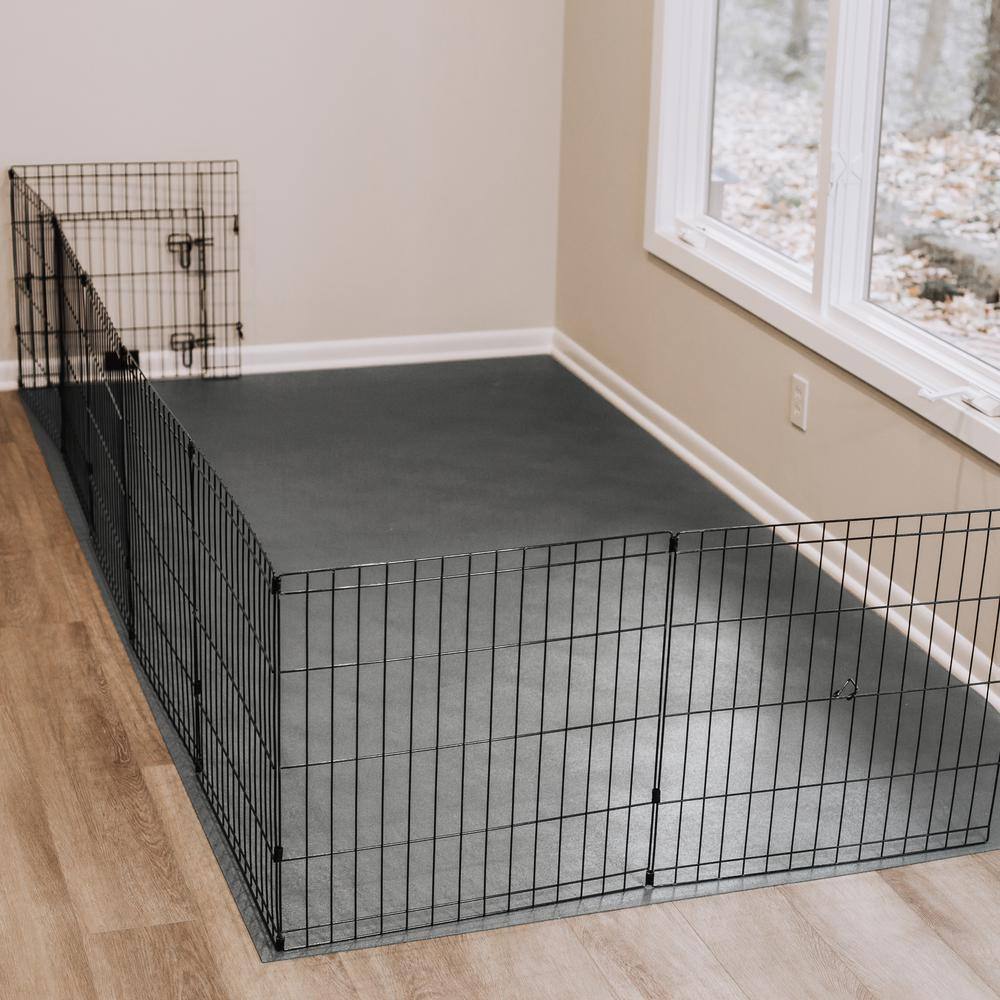 Slate Grey Vinyl Pet Floor Mat Kit, Small