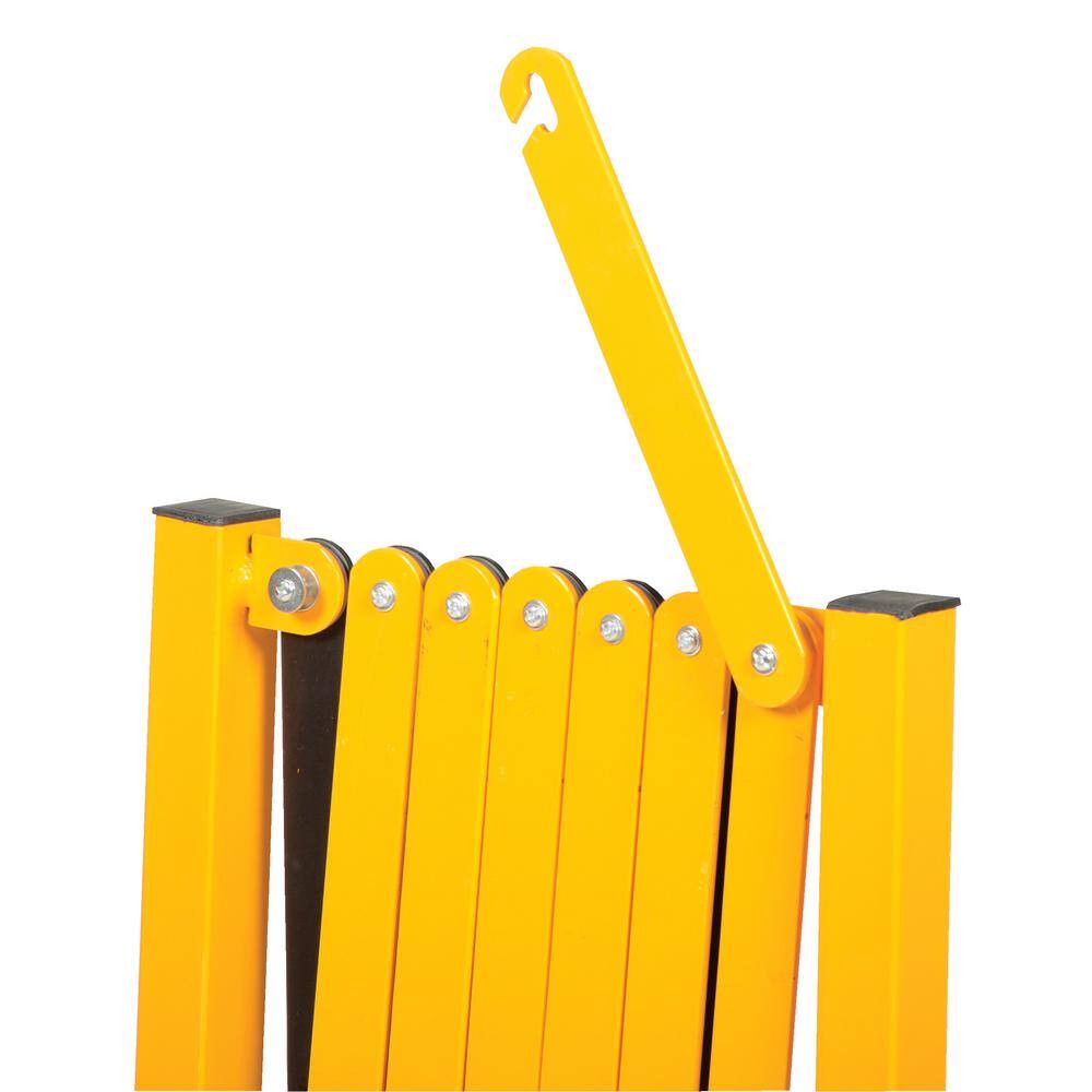 Yellow Steel Expandable Security Gate with Wheels
