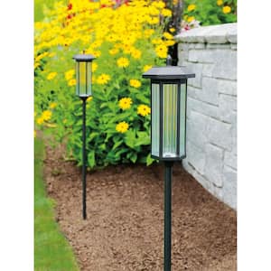 60 in. Solar Garden Black LED Path Lights (2-Pack)