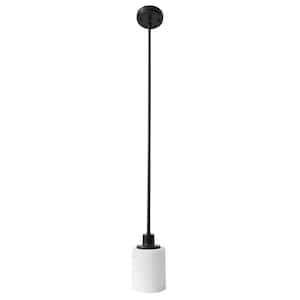 Aubrey 4-1/2 in. 1-Light Matte Black Mini Pendant