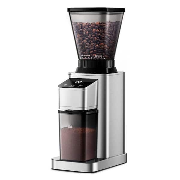 Conical Burr Coffee Grinder with 48 Grind Settings, Anti-Static Technology, Precision Timer, Touchscreen Panel