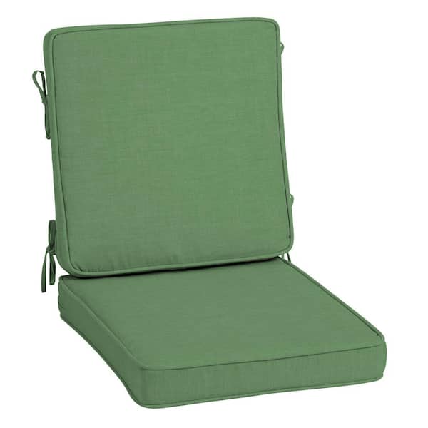 ARDEN SELECTIONS 18 in. x 16.5 in. Mid Back Outdoor Dining Chair Cushion in  Aqua Leala (2-Pack) TH1G172B-D9Z2 - The Home Depot